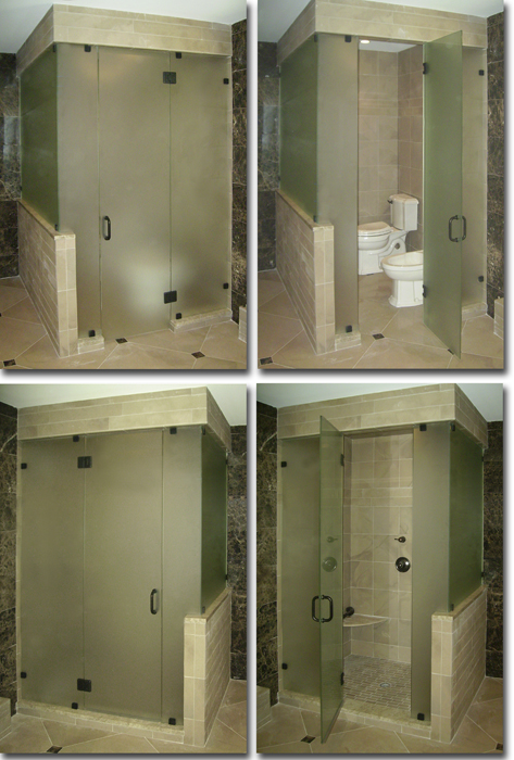 Frameless Steam Shower and Toilet Room